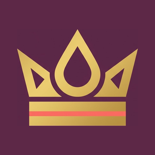 Splooshr app icon: a gold crown with a water droplet at its center